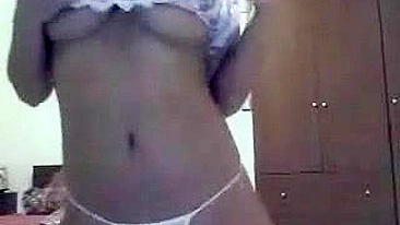 Asian Babe Masturbation Striptease in Lingerie and Panties on Webcam