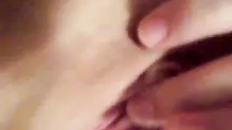 Petite Brunette Fingering Her Tight Pussy for Boyfriend Pleasure