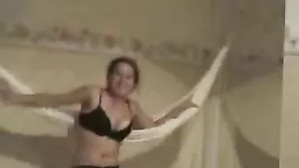 Latina Striptease Masturbates for Her Man Pleasure