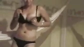 Latina Striptease Masturbates for Her Man Pleasure