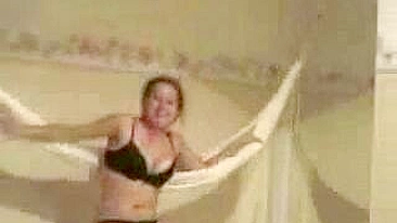 Latina Striptease Masturbates for Her Man Pleasure