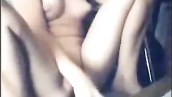 Masturbating Teen Goes Wild with Hairbrush and Dildo on Webcam!