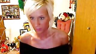 Money Hungry MILF Strips and Masturbates on Daughter Webcam!