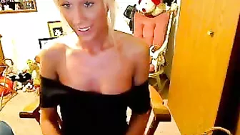 Money Hungry MILF Strips and Masturbates on Daughter Webcam!