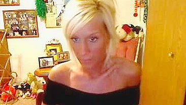 Money Hungry MILF Strips and Masturbates on Daughter Webcam!