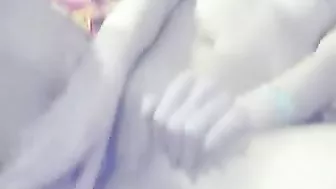 Blonde Masturbates with Dildo and Fingers Both Holes for Ultimate Orgasm