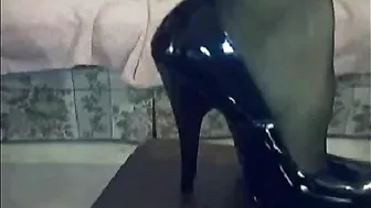 Money Shot Mommy - Busty Blonde Camming in Lingerie with Dildo and Pantyhose