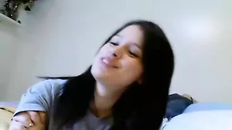 Innocent Teen Solo Striptease on Webcam Turns Naughty with Masturbation