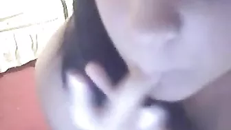 Busty Latina Teen Strips and Masturbates on Webcam