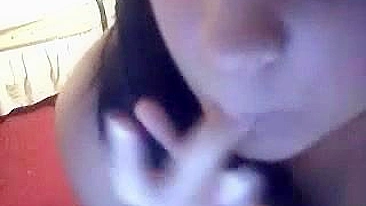 Busty Latina Teen Strips and Masturbates on Webcam