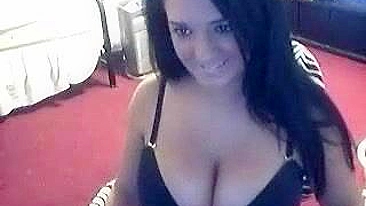 Busty Latina Teen Strips and Masturbates on Webcam