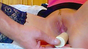 MILF Pussy Dildo Penetration - Wet Couples' Closeup with Toys!