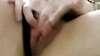 Masturbating Brunette in Lingerie and Pantyhose Fetish