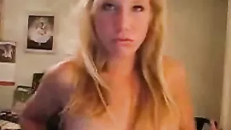 Blonde Prom Queen Solo Masturbation Show