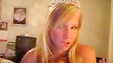 Blonde Prom Queen Solo Masturbation Show