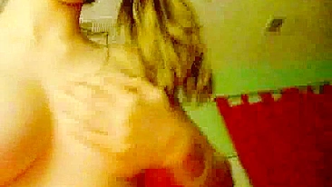 Masturbating Teen with Big Tits Fingers Her Shaved Pussy in Tight Panties