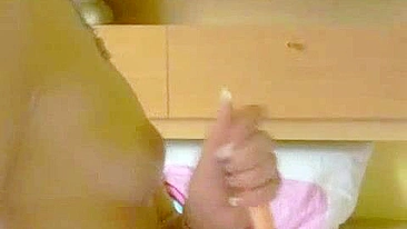 Shaven Teen Blonde Masturbates with Anal Dildo & Fingers for First Orgasm