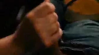 Redhead Strokes & Swallows Cumshot While Driving with Girlfriend