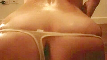 Blonde Masturbates with Oil and Cums Hard