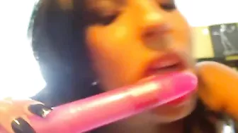 Masturbating with a Dildo - Exotic Latina Busty Webcam Solo