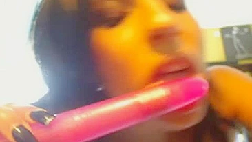 Masturbating with a Dildo - Exotic Latina Busty Webcam Solo