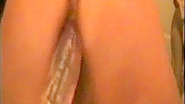 Chubby Wife Masturbates with Fat Ass and Thick Dildo!