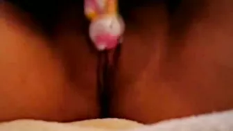 Big Titted Schoolgirl Solo Orgasm with Shaved Pussy and Toys