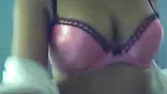 Petite Blonde Teen Rubs Pussy on Webcam in Lingerie