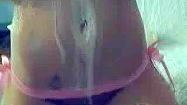 Petite Blonde Teen Rubs Pussy on Webcam in Lingerie