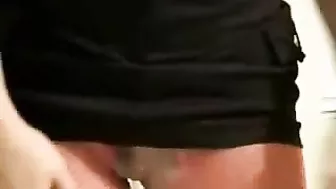 Masturbating with Red Stockings and Toys - Amateur Wife Solo Pleasure