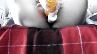 Masturbating with Double Penetration Toys - Anal Orgasm in Pantyhose and Heels