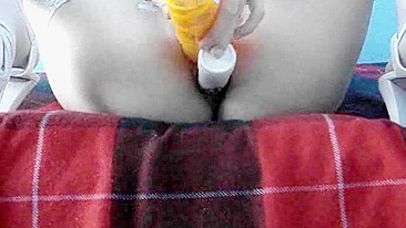 Masturbating with Double Penetration Toys - Anal Orgasm in Pantyhose and Heels