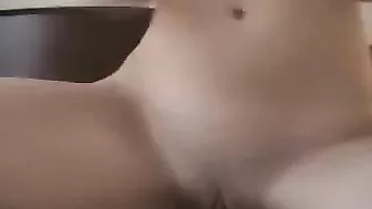 Brunette Teen Solo Masturbation with Big Tits and Shaved Pussy