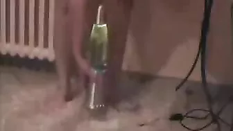 Solo Cowgirl Masturbates with Finger and Broken Dildo