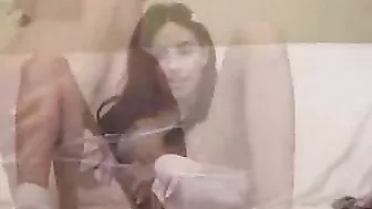 Masturbating Brunette Teases with Finger and Pussy Rubbing on Webcam