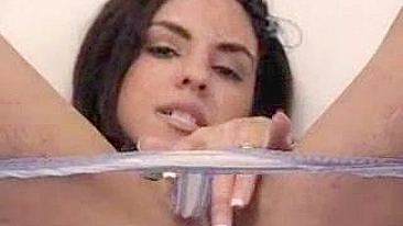 Masturbating Brunette Teases with Finger and Pussy Rubbing on Webcam