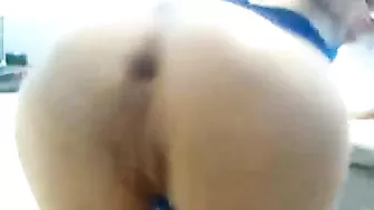 Solo Masturbation with Anal Dildo and Webcam