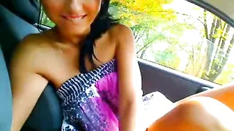 Asian Teen Strips and Masturbates in Public!