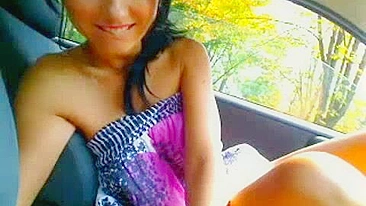 Asian Teen Strips and Masturbates in Public!