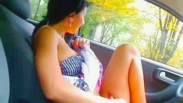 Asian Teen Strips and Masturbates in Public!