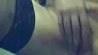 Blonde Dutch Cam Girl Solo Masturbation in Lingerie and Pantyhose