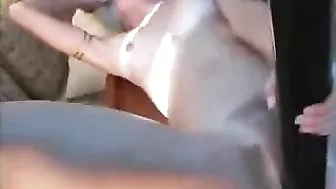 Blonde Masturbates on Boat, Cums Hard with Small Tits