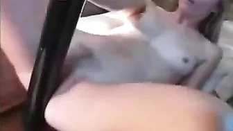 Blonde Masturbates on Boat, Cums Hard with Small Tits