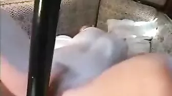 Blonde Masturbates on Boat, Cums Hard with Small Tits