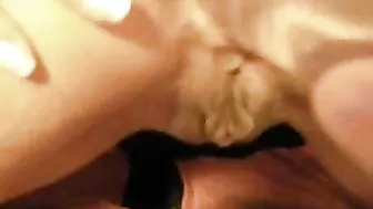 Gaping Ass Masturbates with Dildo & Stockings in POV Orgasm!