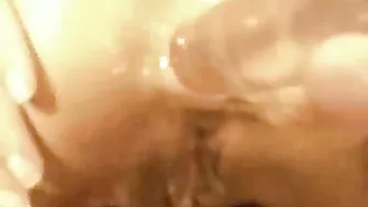 Gaping Ass Masturbates with Dildo & Stockings in POV Orgasm!