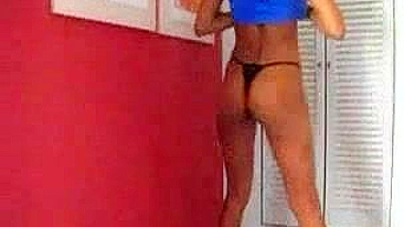Brazilian Masturbation Frenzy with Tall Latina and Anal Dildo