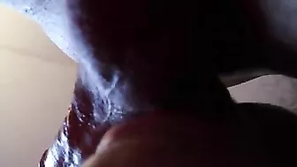 Shaved Brunette Fingers Pussy Wet for Cumshot Masturbation