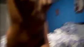 Tight Young Teen Strips & Fingers Pussy for Solo Masturbation