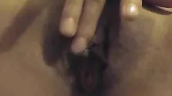 Mature MILF with Small Tits Rubs Pussy and Fingers Herself in Glasses